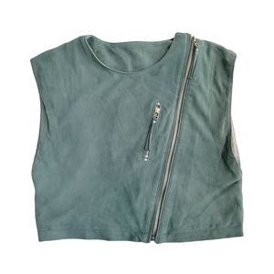 Iro Suede‎ Moto Asymmetrical Zip Front Vest